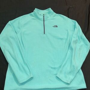 The North Face Jacket Womens XL Tiffany Blue 1/4 Zip Fleece Pullover